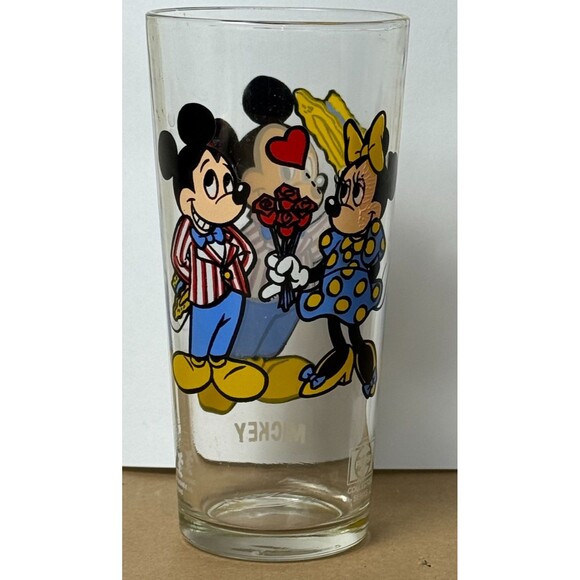 Walt Disney Happy Birthday Mickey Minnie Mouse Vintage 70s Pepsi Collector Glass - Picture 9 of 10
